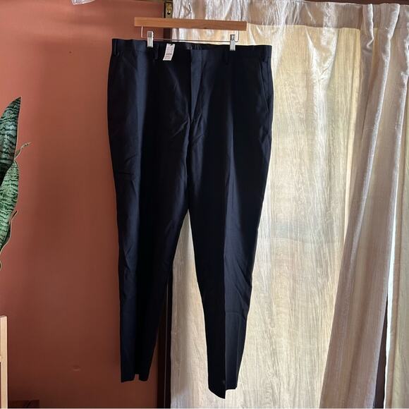 J. Crew Crosby Classic-fit Suit Pant English Wool Navy Blue NWT Men’s Size 40x32 - Picture 2 of 7